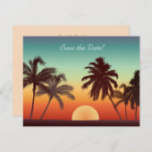 Florida Sunset Einladung (Vorne/Hinten)