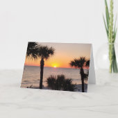 Florida Sunset Faltkarte Dankeskarte (Vorderseite)