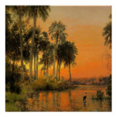 Florida Sunset, Gemälde von Herman Herzog Poster (Vorderseite)