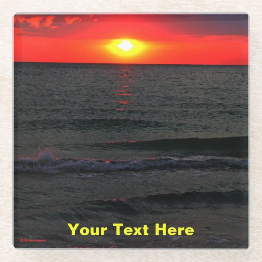 Florida Sunset Glasuntersetzer (Vorderseite)