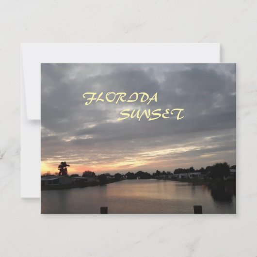 FLORIDA SUNSET GREETCARD KARTE (Vorderseite)