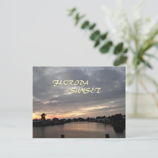 FLORIDA SUNSET GREETCARD KARTE (Stehend Vorderseite)