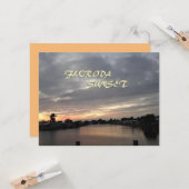 FLORIDA SUNSET GREETCARD KARTE (Vorderseite/Rückseite Beispiel)