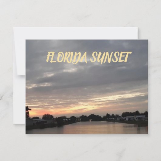 FLORIDA SUNSET GREETCARD KARTE (Vorderseite)