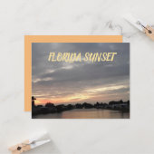 FLORIDA SUNSET GREETCARD KARTE (Vorderseite/Rückseite Beispiel)