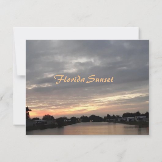 FLORIDA SUNSET GREETCARD KARTE (Vorderseite)
