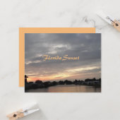 FLORIDA SUNSET GREETCARD KARTE (Vorderseite/Rückseite Beispiel)