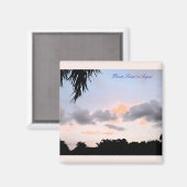 Florida Sunset in August-Quadratzmagnet Magnet (Vorderseite/Rückseite)