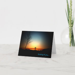 Florida Sunset mit Kreuz Karte