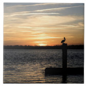 Florida Sunset mit Pelican Fliese (Vorderseite)