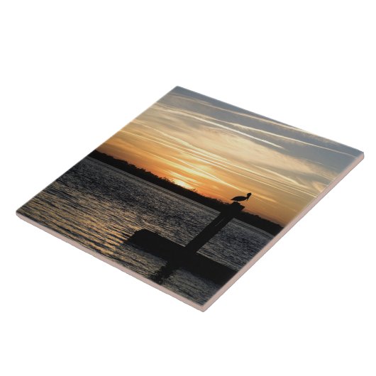 Florida Sunset mit Pelican Fliese (Seite)