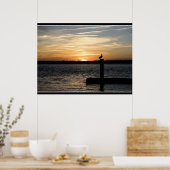 Florida Sunset mit Pelican Poster (Küche)