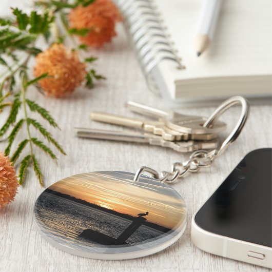 Florida Sunset mit Pelican Schlüsselanhänger (Vorderseite rechts)