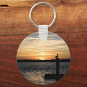 Florida Sunset mit Pelican Schlüsselanhänger (Vorderseite)