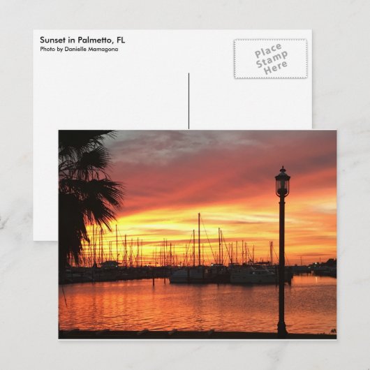 Florida Sunset Postkarte (Vorne/Hinten)