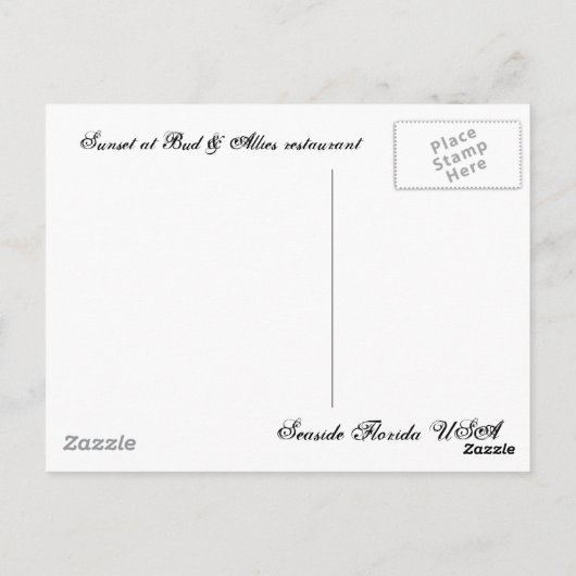 Florida Sunset Postkarte (Rückseite)