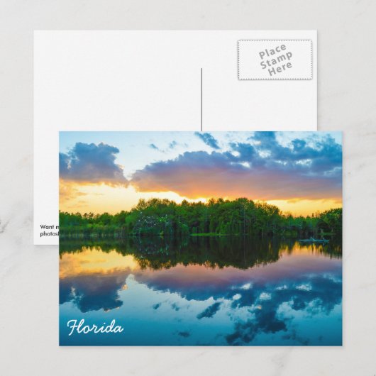 Florida Sunset Postkarte (Vorne/Hinten)