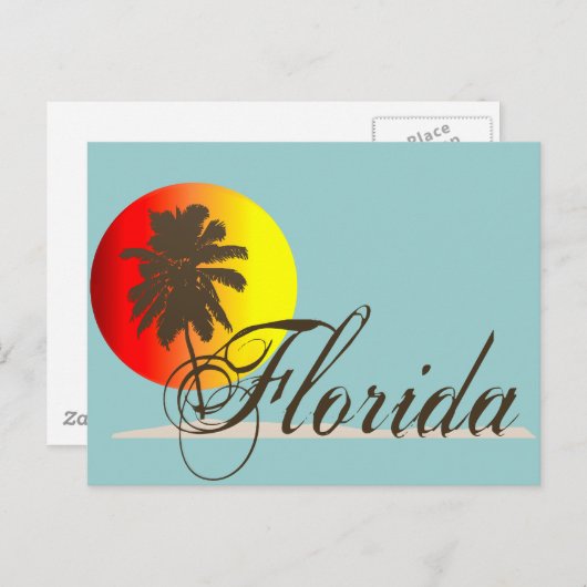 Florida Sunset Postkarte (Vorne/Hinten)