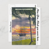 Florida Sunset Postkarte (Vorne/Hinten)
