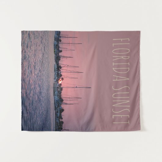 Florida Sunset Wandteppich (Vorderseite (Horizontal))