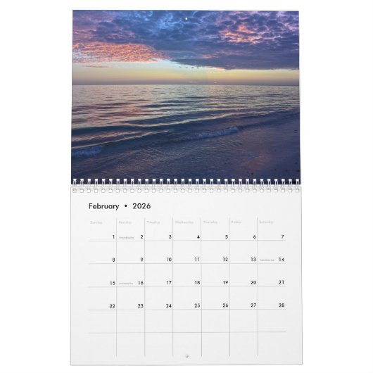 Florida Sunsets Kalender (Feb 2026)