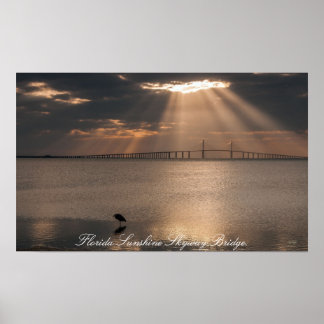 Florida Sunshine Skyway Bridge Print Poster