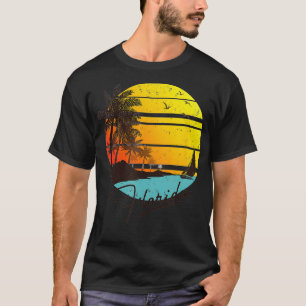 Florida Sunshine Staat Retro Summer Tropical Beach T-Shirt