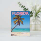 Florida Sunshine State Palm Tree Beach Tropical Postkarte (Stehend Vorderseite)