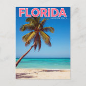 Florida Sunshine State Palm Tree Beach Tropical Postkarte (Vorderseite)