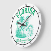 Florida Sunshine State Timepiece Große Wanduhr (Winkel)