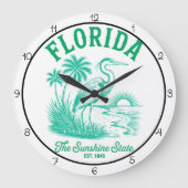 Florida Sunshine State Timepiece Große Wanduhr (Vorderseite)