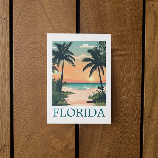 Florida Sunshine State – Tropical Beach Paradise Postkarte