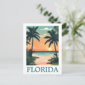 Florida Sunshine State – Tropical Beach Paradise Postkarte (Stehend Vorderseite)