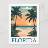 Florida Sunshine State – Tropical Beach Paradise Postkarte (Vorderseite)