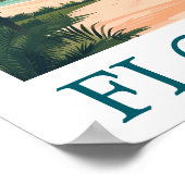 Florida Sunshine State – Tropisches Strandparadies Poster (Ecke)