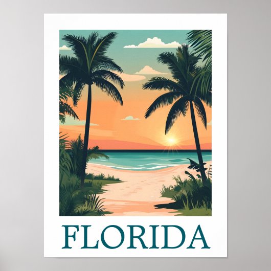 Florida Sunshine State – Tropisches Strandparadies Poster (Vorne)