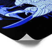 Florida Surfer Ormond Beach Fl Surfen Strände Poster (Ecke)