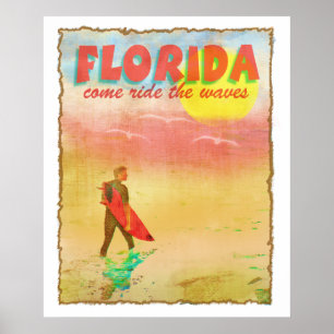 Florida Surfer Poster