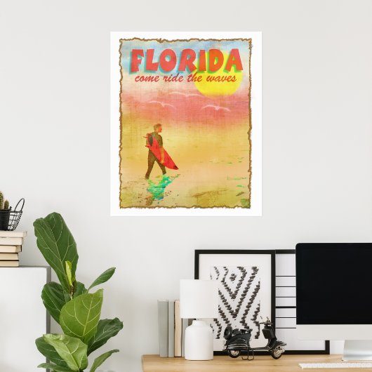 Florida Surfer Poster (Heimbüro)