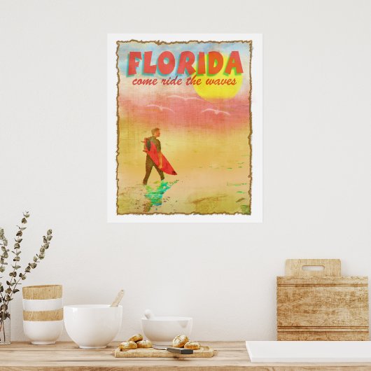 Florida Surfer Poster (Küche)