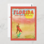 Florida Surfer Postkarte (Vorne/Hinten)