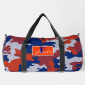Florida Swamp Gator Blue & Orange Camo  Duffle Bag (Rückseite)