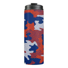 Florida Swamp Gator Blue & Orange Camo  Thermosbecher
