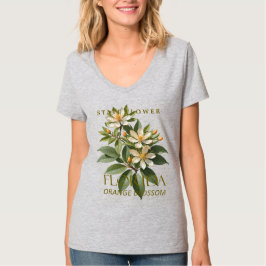 Florida Territory Flower Orange Blossom Design T-Shirt