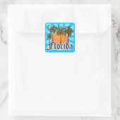 Florida The Sunshine Staat USA Quadratischer Aufkleber (Tasche)