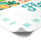 Florida the Sunshine Staat USA Summer Travel Poster (Ecke)