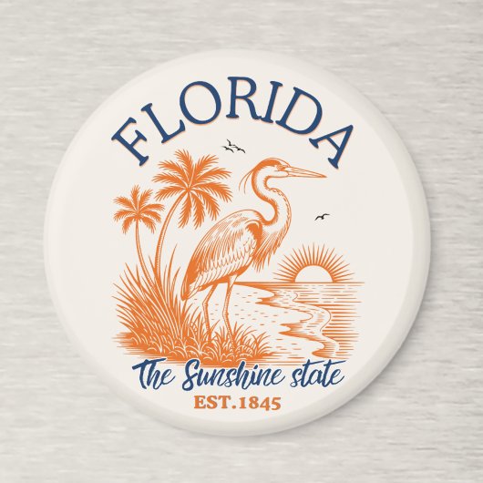 Florida The Sunshine State – Beach & Palms Design Magnet