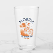 Florida The Sunshine State - Heron & Palm Trees Glas (Vorderseite)