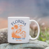 Florida The Sunshine State with Heron & Palm Tree Kaffeetasse