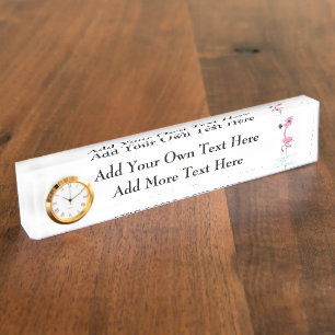 Florida Theme Pink Flamingo Namensplakette